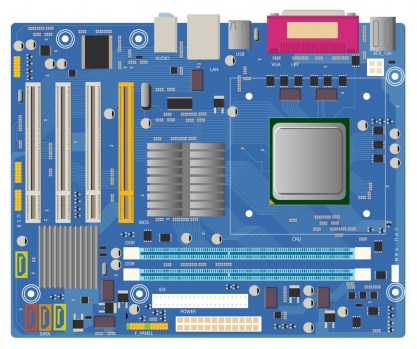 computer-motherboard-on-white-background-pc-chip-vector-20489098
