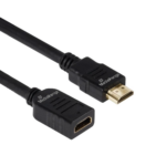 MediaRange HDMI Premium High Speed Ethernet Extension Cable, 18 Gbps, Ver. 2.0, 4k@60Hz, HDR, 3D, ARC, 2.0m, Black (MRCS256)