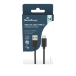 Καλώδιο MediaRange Charge and sync cable, USB 3.2 to USB Type-C plug, 1.8m, black (MRCS182) - Image 2