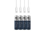 MediaRange Rechargeable USB-C Li-Ion Batteries, Mignon AA I 1.5V I 1.400mAh, 4-Pack (MRBAT161) - Image 2